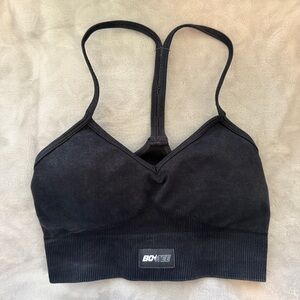 Black Bo+Tee XS Sports Bra